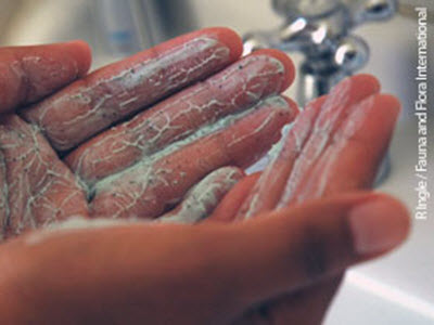 Lavage à la main en microbilles
