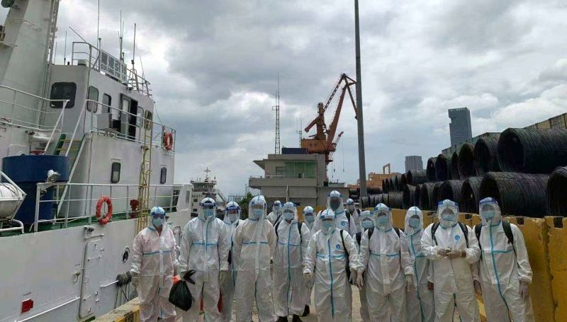 L'équipage du MV Angelic Power au port en attente d'être rapatrié