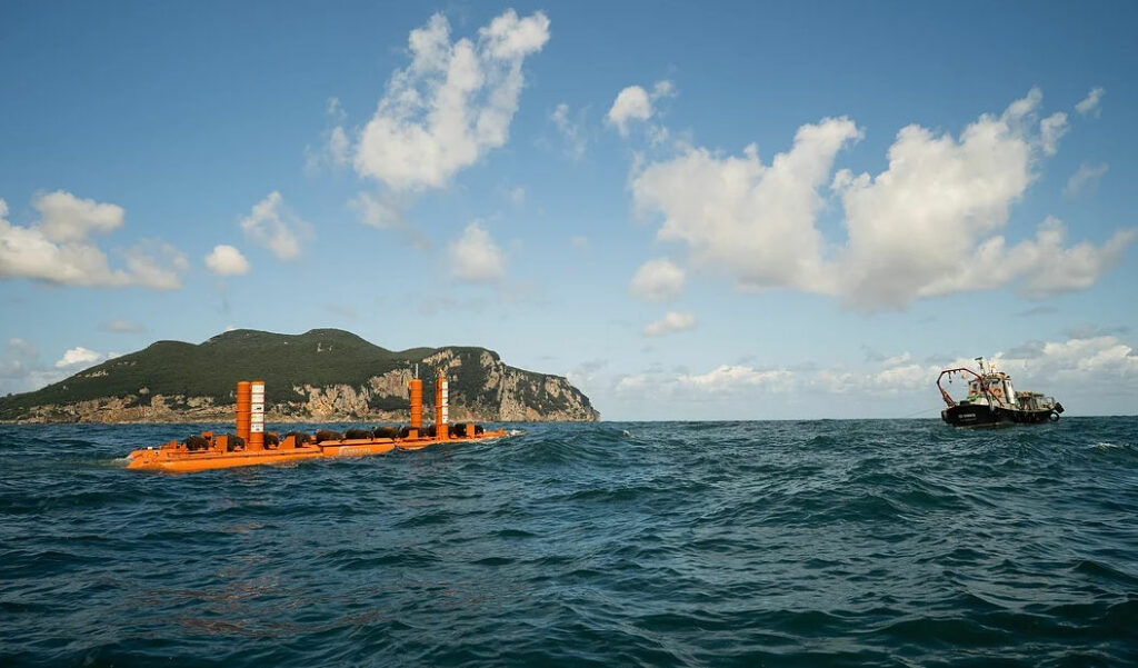 Illustration/dispositif d'énergie houlomotrice du développeur espagnol Arrecife Energy Systems (avec l'aimable autorisation d'Arrecife Energy Systems)