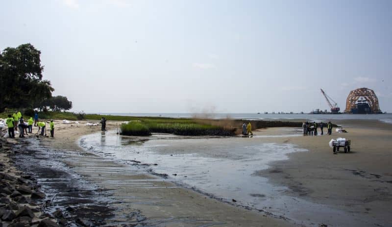Intervention en cas d'incident dans le détroit de St. Simons - Golden Ray - fuite de déversement de pétrole - 1