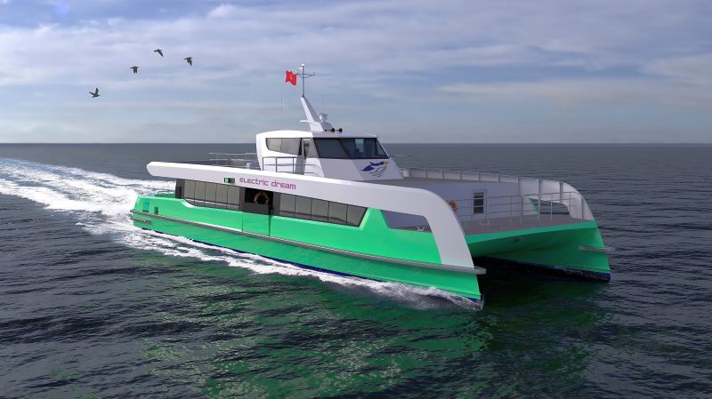 artist-impression-of-shell-bukom-electric-ferry -Shell lancera le premier service de ferry entièrement électrique de Singapour
