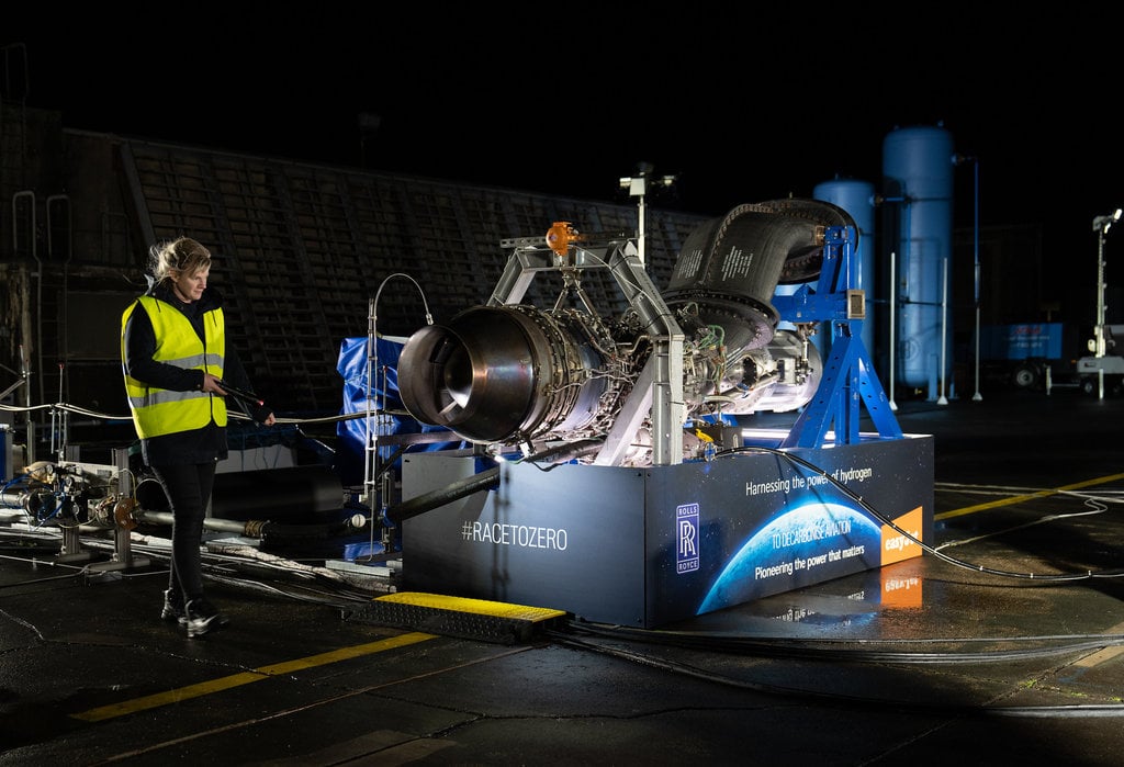 Test d'hydrogène Rolls-Royce AE 2100-A à Boscombe Down (Avec l'aimable autorisation de Rolls-Royce)
